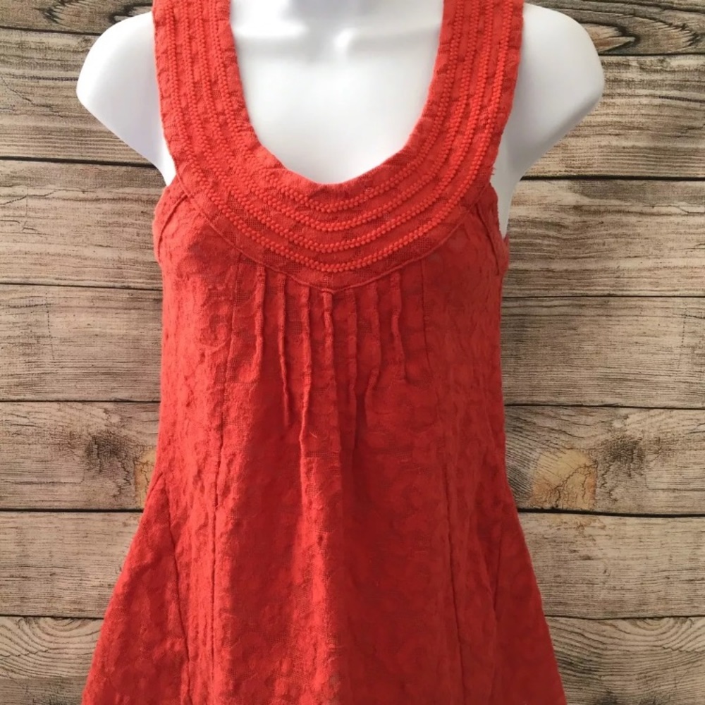 FREE PEOPLE orange top size s